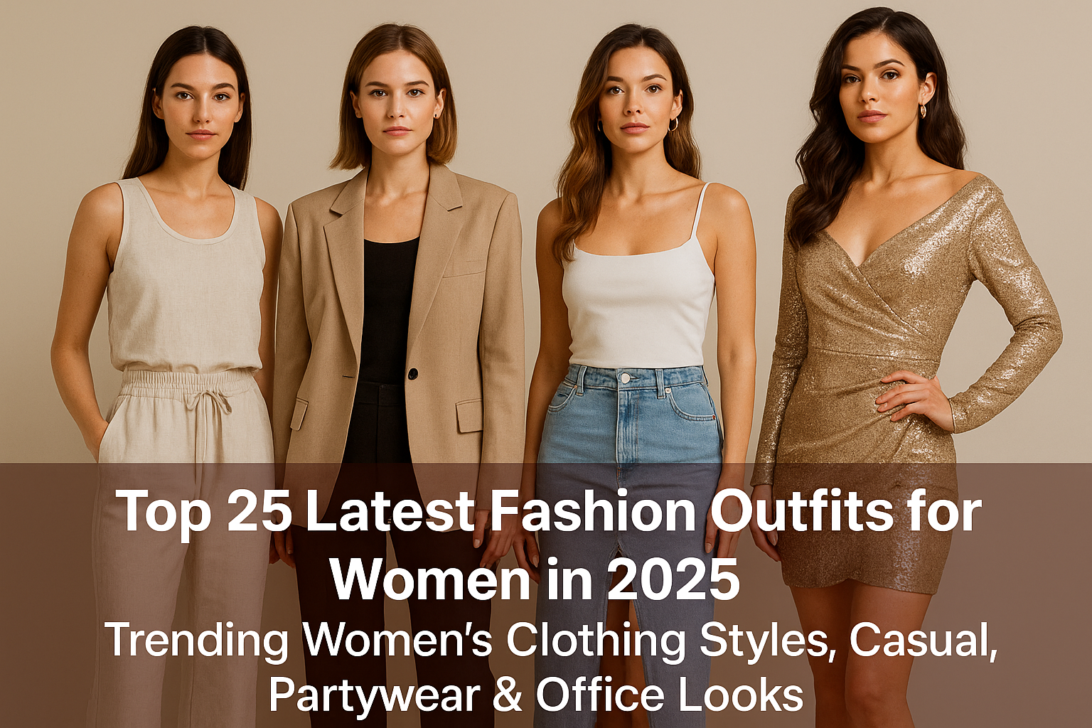Top 25 Latest Fashion Outfits for Women in 2025: Trending Women's Clothing Styles, Casual, Partywear & Office Looks